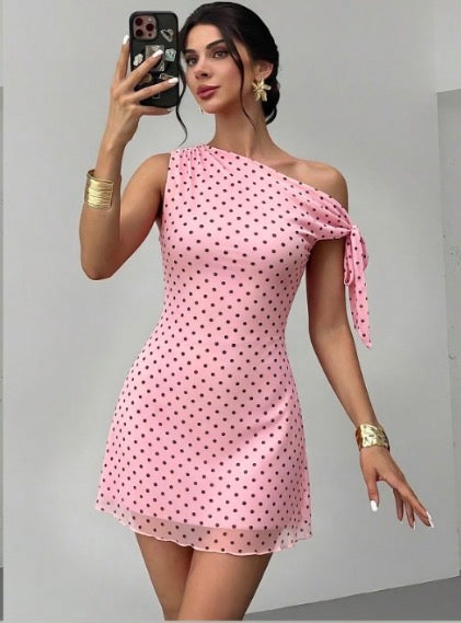 Ladies Sexy Off Shoulder Mini Summer Dress-Various Colours