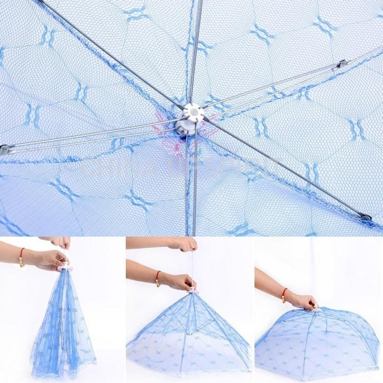 Lace Folding Dish Cover Mesh Cover Dish Dust-proof Printing Food Cover Fly-proof Food Cover