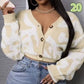 Ladies Long Sleeve Printed Cardigan-Various Colours
