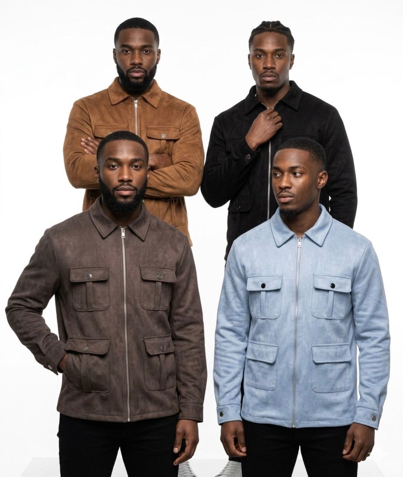 Men’s Trendy Suede Jackets-Various Colours