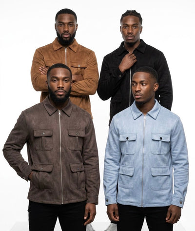 Men’s Trendy Suede Jackets-Various Colours