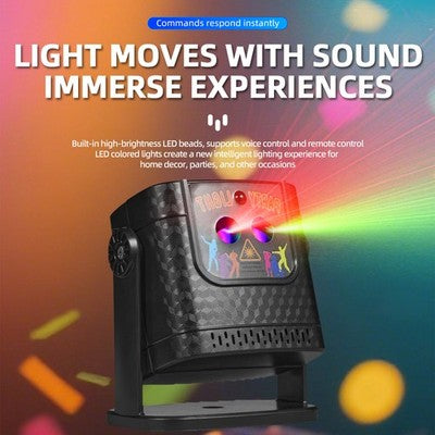 MTech 60Pattern Laser Projector LED Stage Light RGB Disco DJ KTV Show Party Lighting-USB