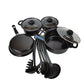 MHome Non-Stick Cookware 13pc Various Colour Options