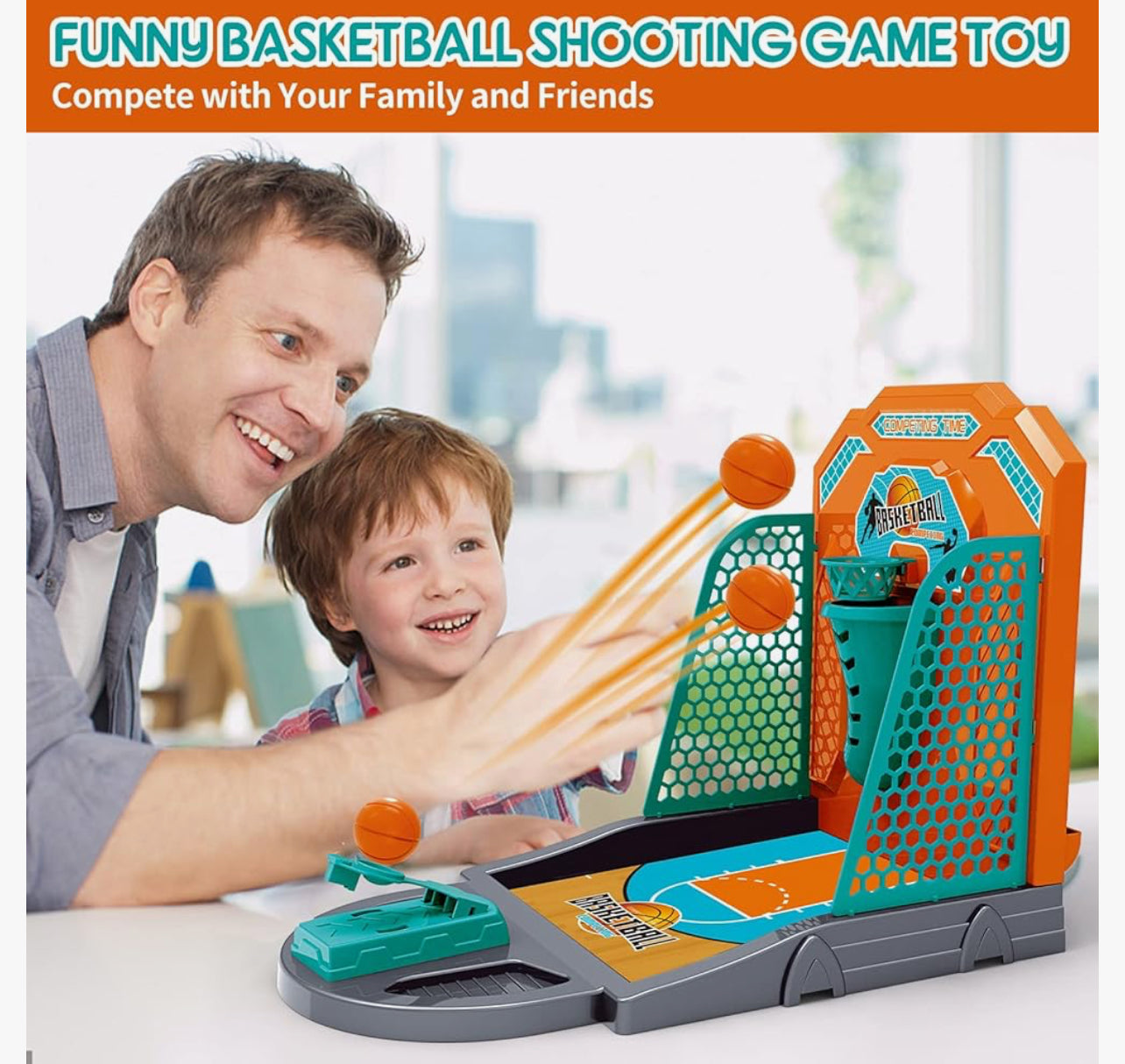 Desktop Basketball Shooting Game,Mini Finger Shoot Toy Sets for Kids 3+,Indoor Office Desk Games for Adults