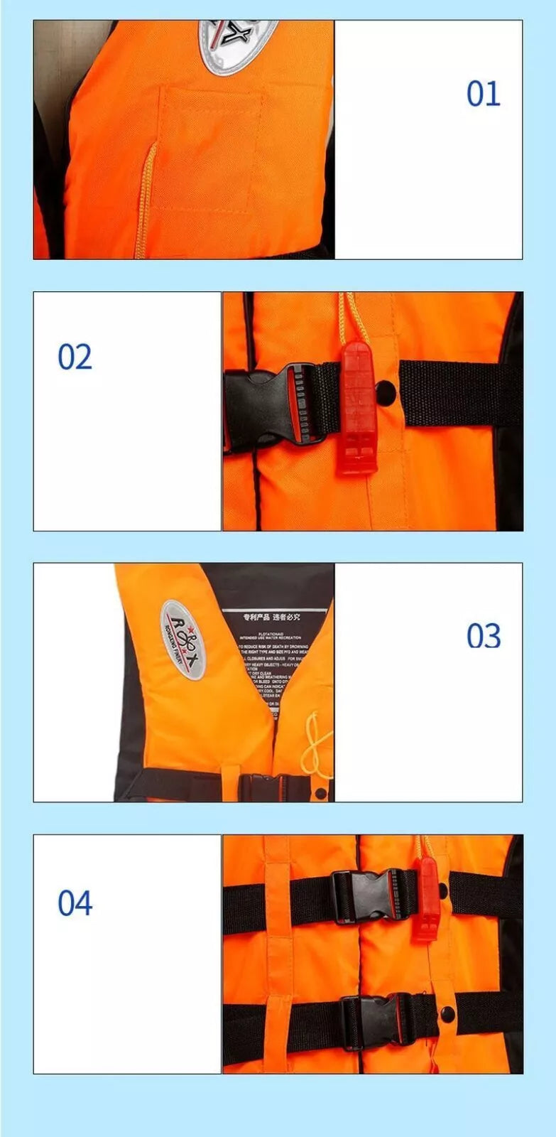 Life Jacket Adjustable Foam For Adults & Kids