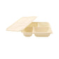 Compostable Cornstarch Takeaway Container with Lid - Eco-Friendly 5 - Compartment Box/ Pack 50pc