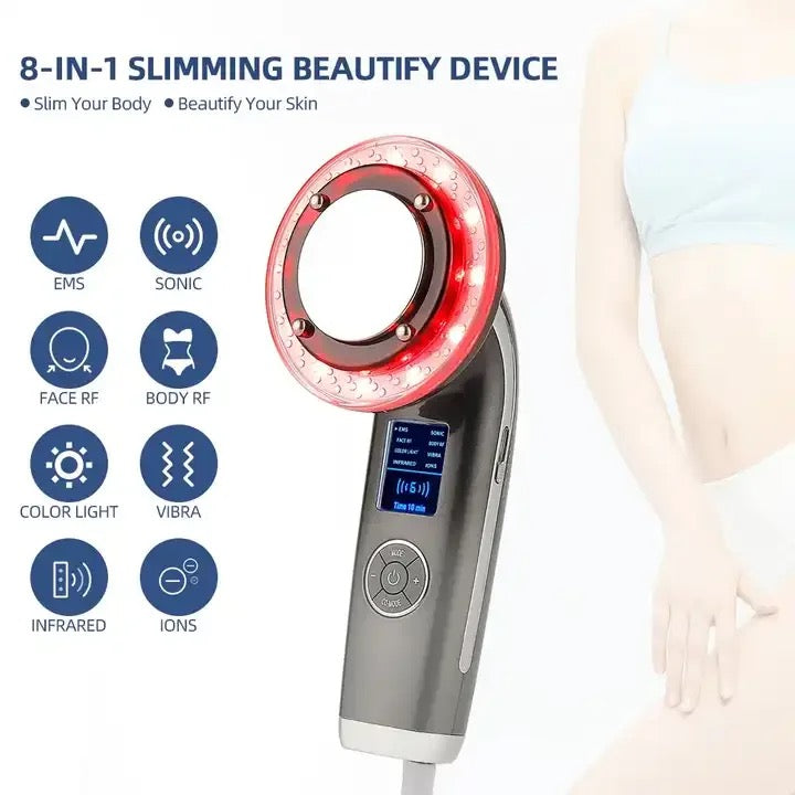 Body Slimming 8-IN-1 Machine ,Anti-Cellulite Fat Burner Skin Lift Tighten Massager - Available In Black or White