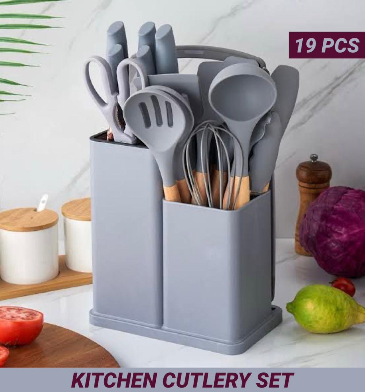 Kitchen Cutlery Set - 19pc