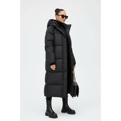 Ladies Hooded Long Puffer Jacket-Various Colours
