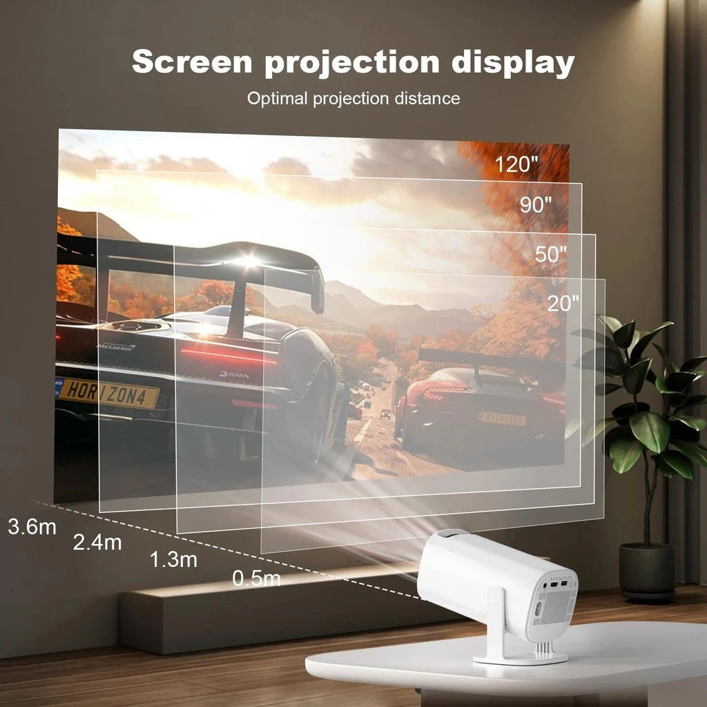 Portable Projector Android 11 WiFi6 Support 4K 1080P BT5.0 Projector 1208*720P Home Cinema Portable Projector AE-170
