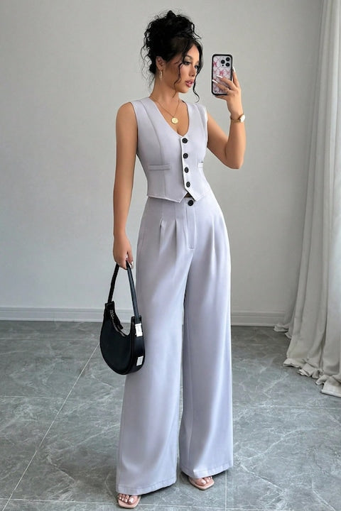 Women’s Elegant 2pc Pant/Vest - Various Colours