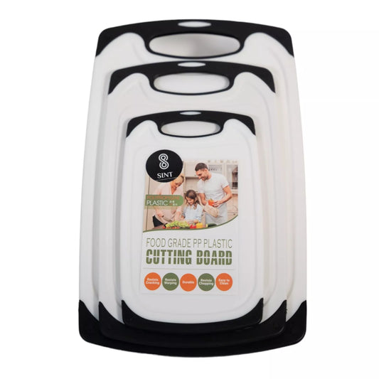 Cutting Board Set of 3 for Kitchen Plastic Chopping Board
