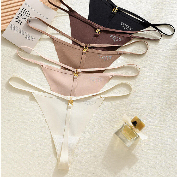 Ladies G-string Thongs Women Underwear Thong Seamless Panties Stretch T-back Tangas Low Rise 5pc Pack