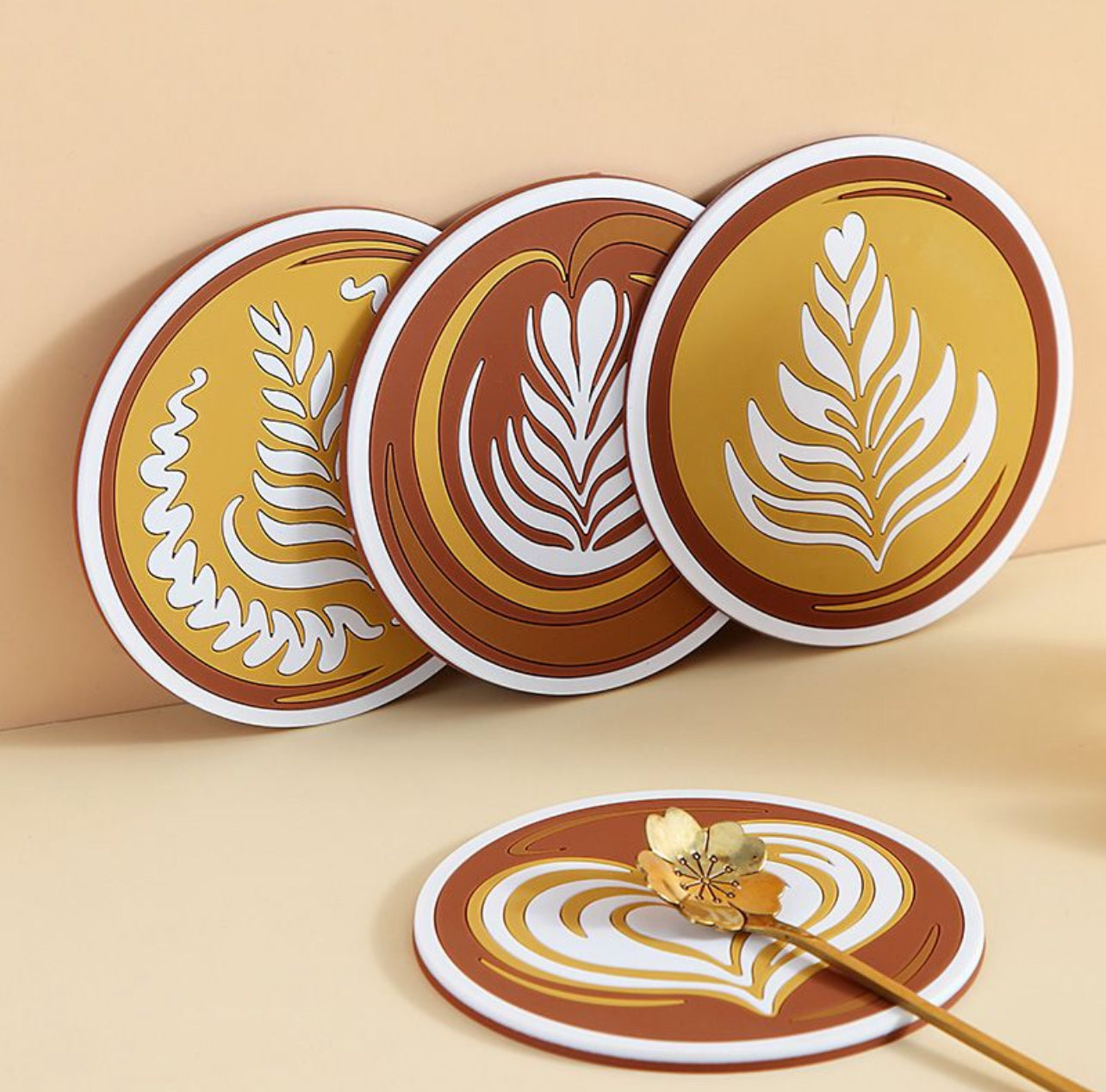 Coffee Coaster Set PVC 4pc