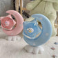 Desktop Fans Moon Electric Fan Kawaii Girl Heart Mute Luminous Usb Charging Portable Rechargeable Summer Gifts