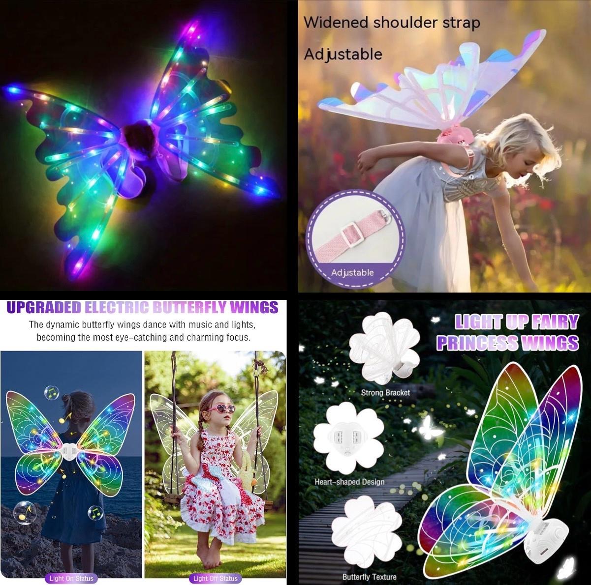 Glowing Elf Electric Butterfly Wings Angel Wings Girl Princess Toy