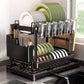 MHome Double Layer Detachable Larger Capacity Dish Drying Rack With Drainboard