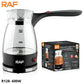 RAF R.128 Electric Glass  0.5L Turkish Coffee Pot 600W - Portable Arabic Coffee Kettle