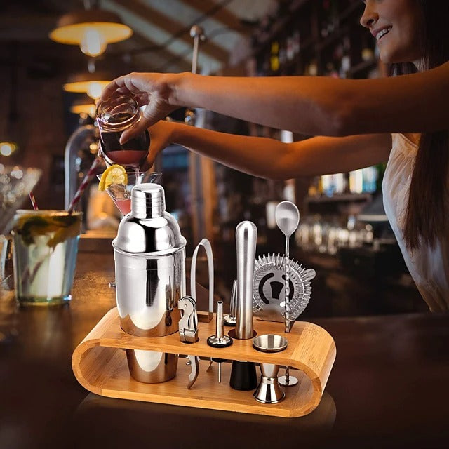 Megaware Stainless Steel Cocktail Shaker Kit 12 Piece Set