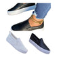 Ladies Faux Leather Slip-On Sneakers-Various Colours