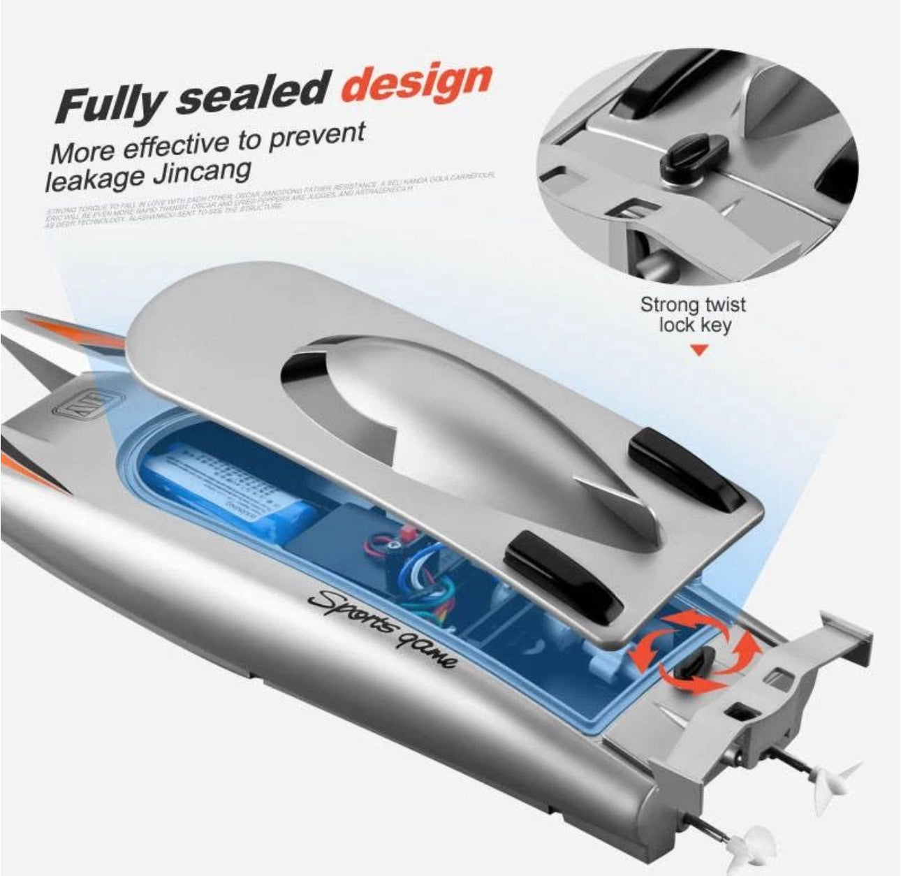 MTech High-Speed RC Racing Boat – 48 km/h Remote Control Boat for Kids & Adults