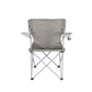 MHome  Classic Adult Folding Camp Chairs with Mesh Cup Holder 4pc Set Grey Only