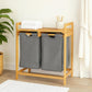 MHome 2:1 Bamboo Laundry Basket