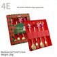 MHome Christmas Theme Cutlery Set 4pc in Gold or Silver Options