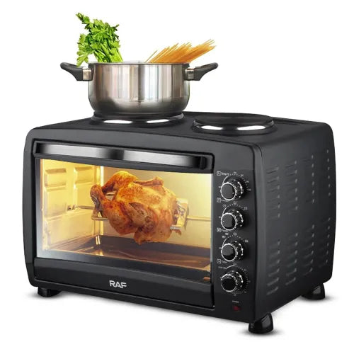 RAF 55L 2 in 1 Electric Oven with 2 Hotplates 1800w