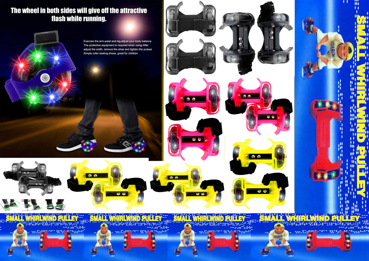 Heel Roller Skates with LEDp