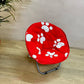 Deluxe Honour Metal & Polyster Moon Chair (Big,Blue & White) & Red/White