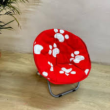 Deluxe Honour Metal & Polyster Moon Chair (Big,Blue & White) & Red/White