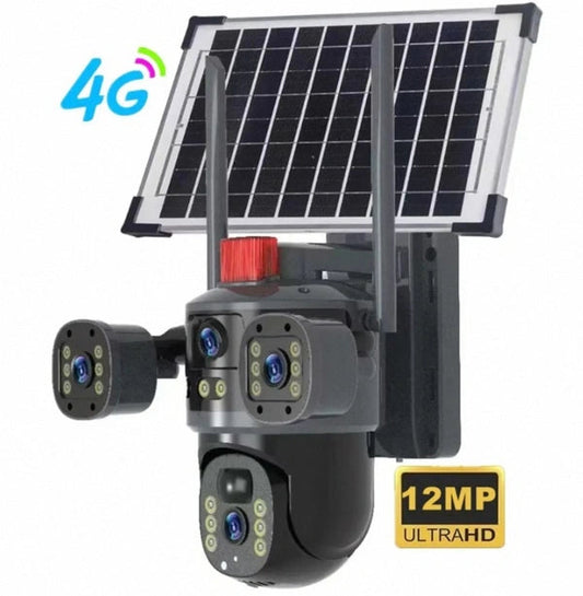 MTech 12MP Solar CCTV Camera | Wireless Outdoor Security with Color Night Vision