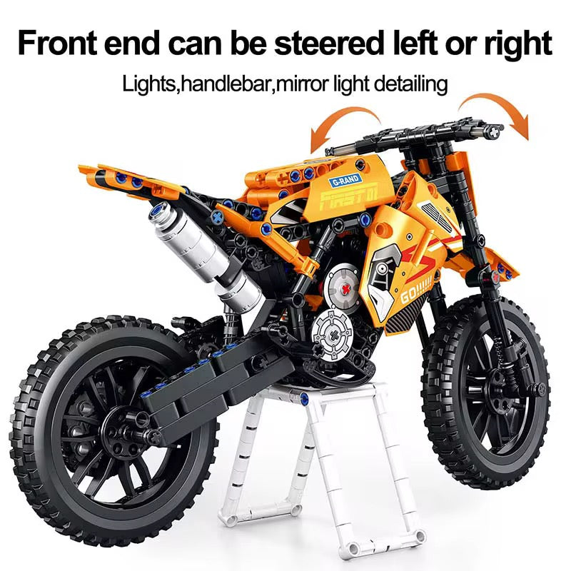 Building Blocks Motocross Bike Kit 506pc
