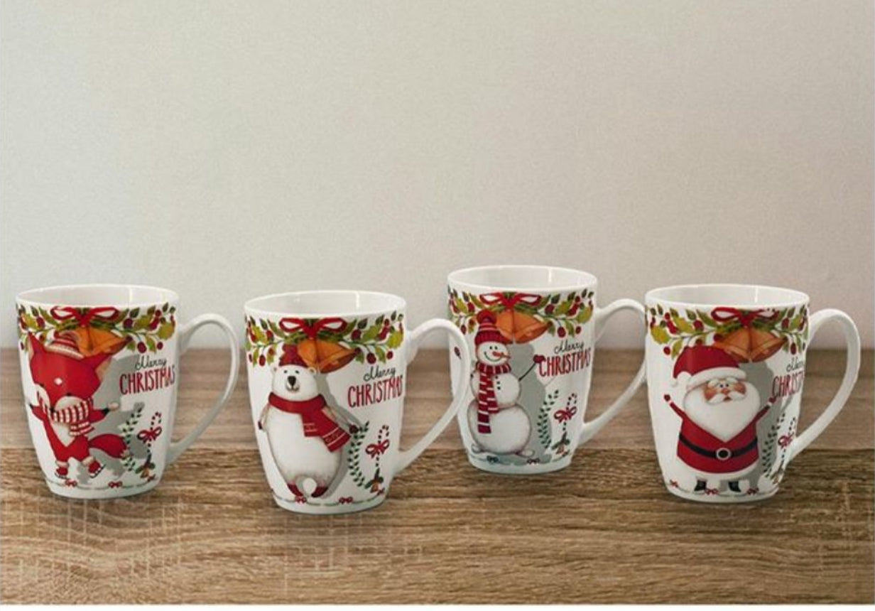 MHome Christmas Ceramic Mug 6pc Set - Various Options