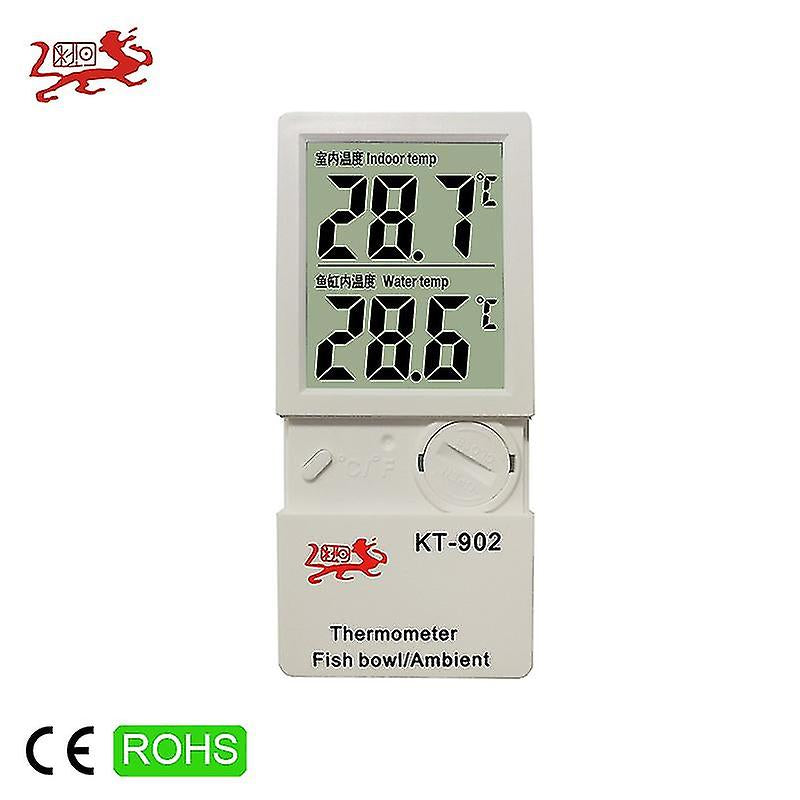 Lcd Digital Fish Tank Water Temperature Aquarium Alarm Temp Detector Thermometer For Fish Pet