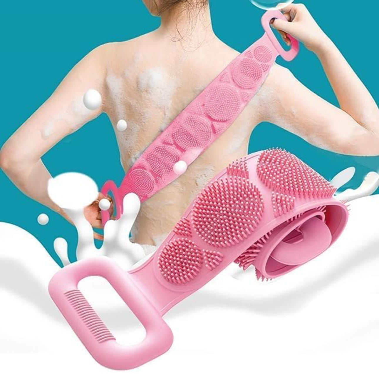 Silicone Body Back Scrubber Double Side Bathing Brush 2pc  - Various Options