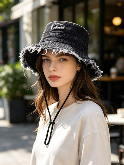 Ladies Distressed Vintage Denim Bucket Hats-Various Options