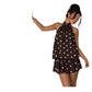 Ladies Summer Halter Neck Polka Backless Mini Dress-Various Colours