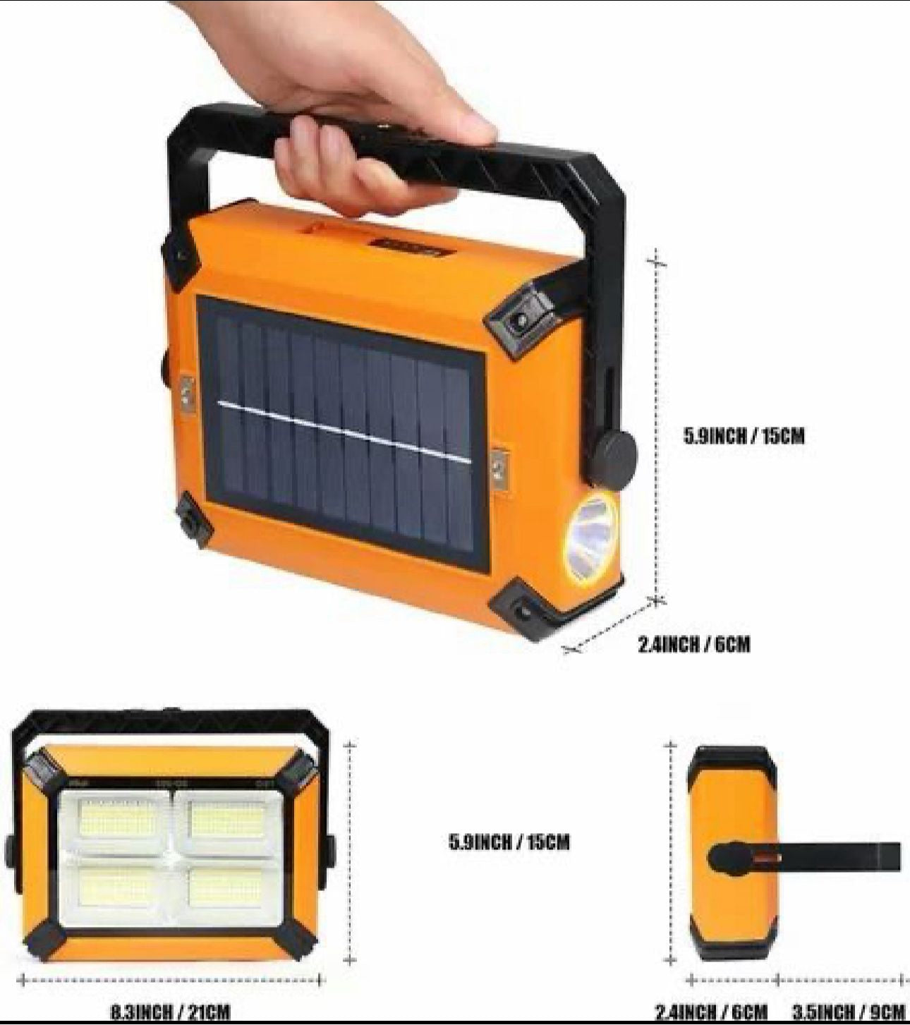 MTech Solar Portable Work Light With Power Bank USB