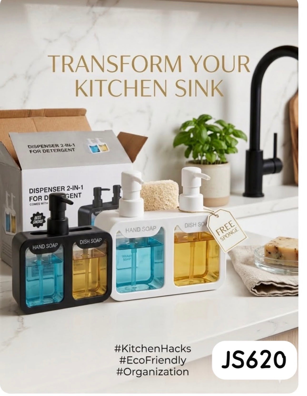 MHome Hand & Dish Soap Dispenser- Various Colours