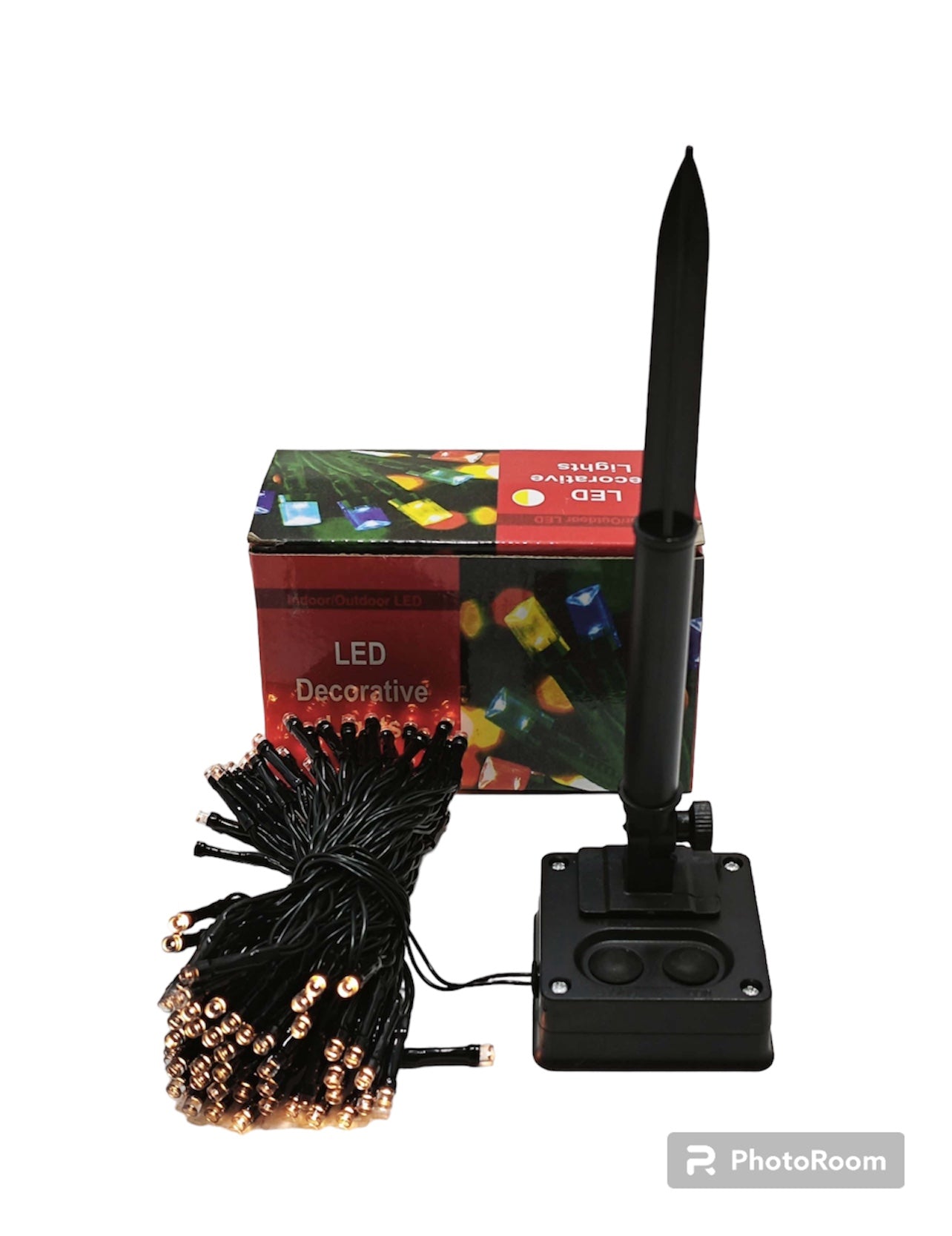 Christmas 100 LED SOLAR LIGHT STRING -MULTICOLOUR RED/BLUE/GREEN & IN COOL WHITE