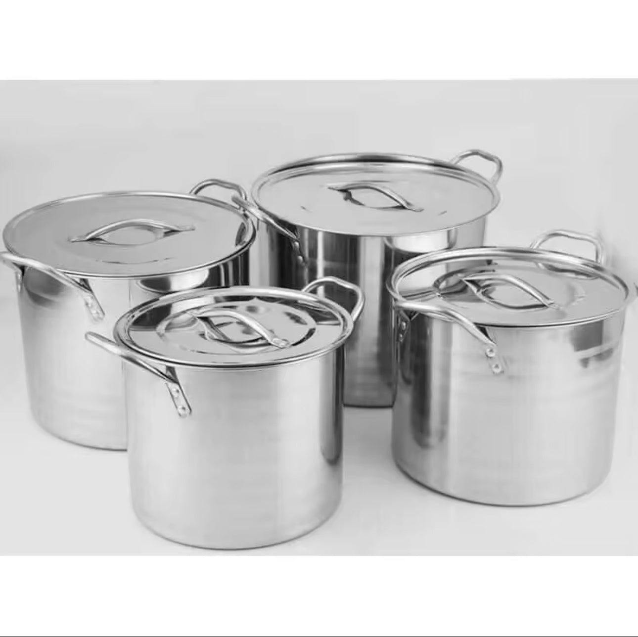 HIGH QUALITY 4pcs High Quality Stainless Steel Stock Pot Set
