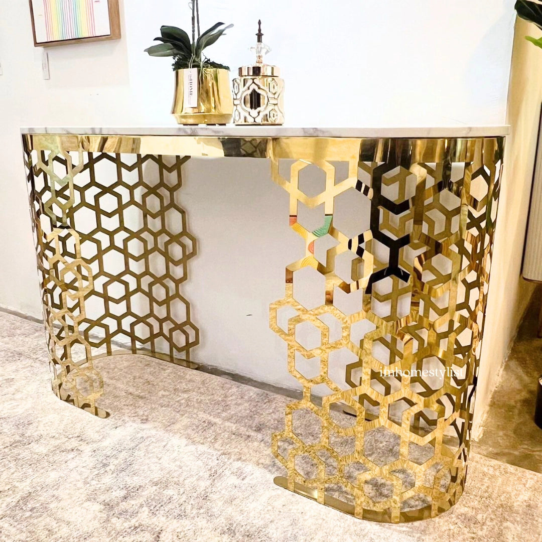 MFurn Gold Console Table