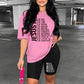 Christian Shirts for Women Dressy Casual Round Neck Jesus Print Bible Verse Christian Tops Casual Comfy Tops Shirts Inc Pants 2pc