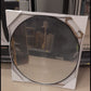 MHome Black Large Round Frame Mirror With Hemp Rope 60cm