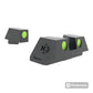 Glow in The Dark Night Sights Compatible with Glock- Standard Height - Black
