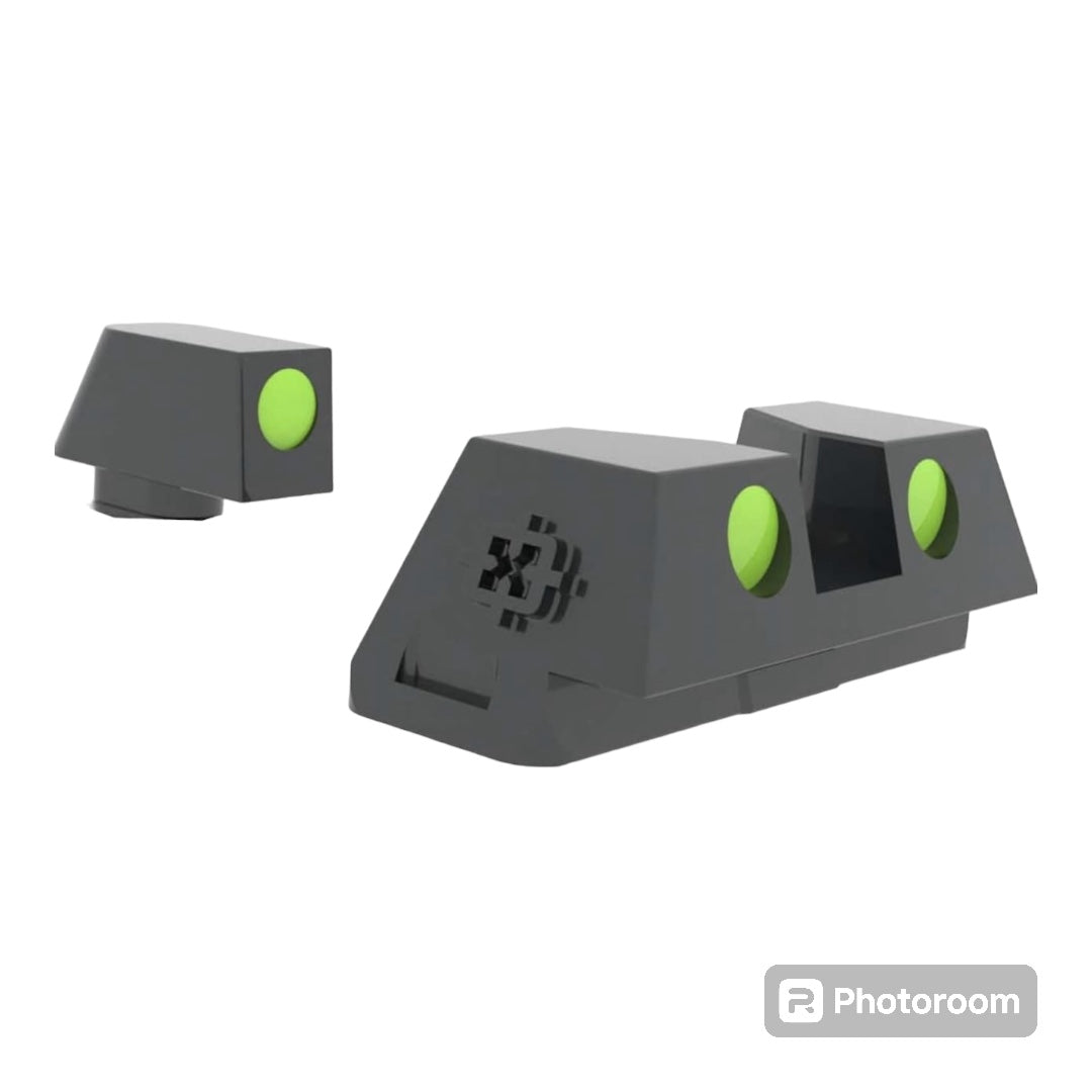 Glow in The Dark Night Sights Compatible with Glock- Standard Height - Black