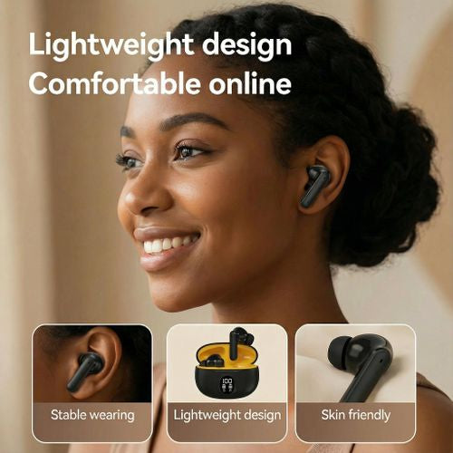 MTech 895B TWS Earbuds: Bluetooth 5.3, HIFI Sound, 50H Playtime, Low Latency, Waterproof for Sports/Office/Commute