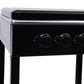 MHome Boko 4-Burner Gas Stove with Storage Shelves – Stainless Steel & Portable